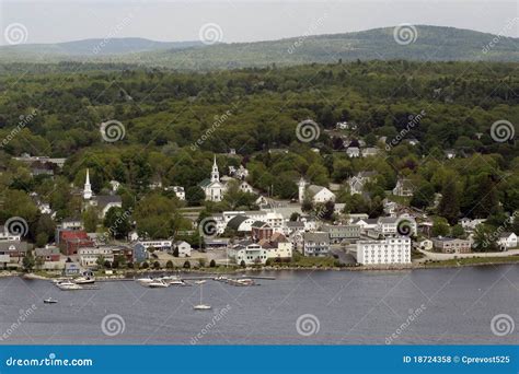 Waterfront Scenery In Bucksport Maine Stock Photo Image Of Reflection