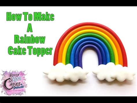 How to make fondant unicorn cake topper by: How To Make A Rainbow Cake Topper - YouTube