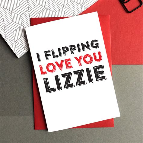 I Flipping Love You Greetings Card By Do You Punctuate