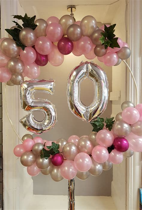 50th Birthday Balloons 50th Birthday Centerpieces Moms 50th Birthday