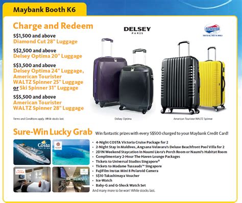 Now, you can make it even more lovely with special discount from maybank! Credit Card Deals | Redeem American Tourister or Delsey ...