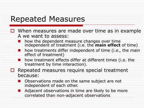 Ppt Repeated Measures Powerpoint Presentation Free Download Id794980