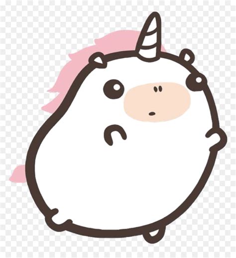 Kawaii Unicorn Cute Chubby Fat Horn Magic Magical Kawaii Cute