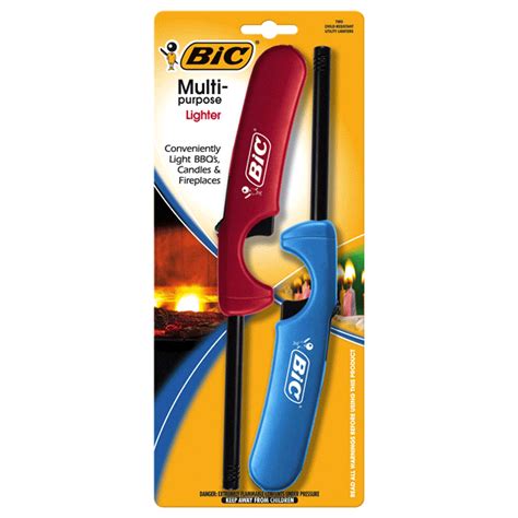 Bic Multi Purpose Classic Edition Lighter Assorted Colors 2 Pack