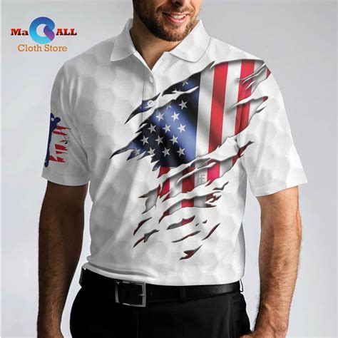 New Golf American Flag Usa Flag Golf Patriotic Golf Polo Shirt