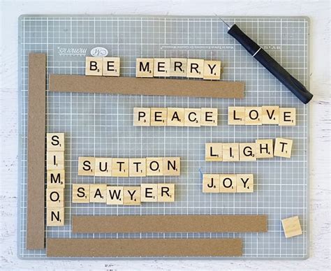 Personalized Scrabble Tile Christmas Ornaments Happiness Is Homemade