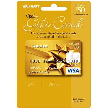 Use your visa gift card to pay your bills. $50 Walmart Visa Gift Card (service fee included) - Walmart.com