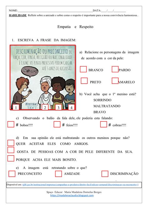 Atividades Sobre Projeto De Vida Com Gabarito
