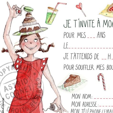Carte anniversaire gratuite pour fille de 10 ans jlfavero from www.jlfavero.fr. 8 cartes d'invitation illustrée pour un anniversaire de ...