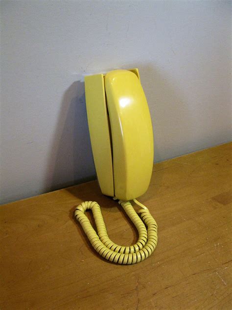 1970s Yellow Gold Trimline Wall Phone Western Electric At Andt Etsy