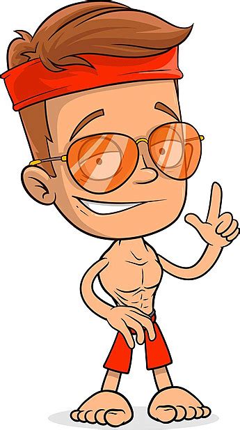 Cartoon Funny Boy Character Ready For Animation Tennis Young Boy Vector