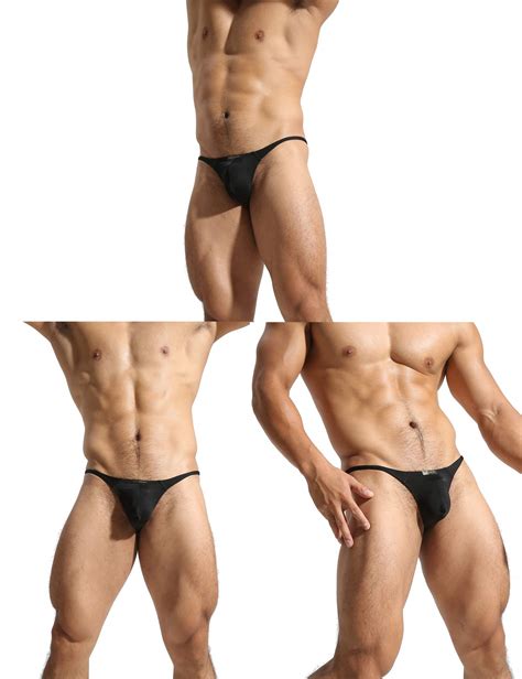 Buy Azcode Mens T Back Thongs Sexy Low Rise G String Briefs Bulge Pouch