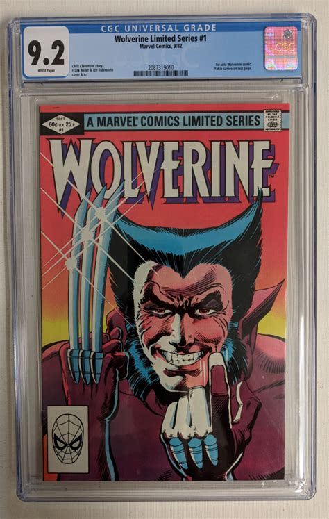 1982 Wolverine Issue 1 Marvel Comic Book Cgc 92 Pristine Auction