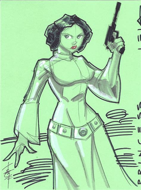 Princess Leia In Jon Peelmans Star Wars Comic Art Gallery Room