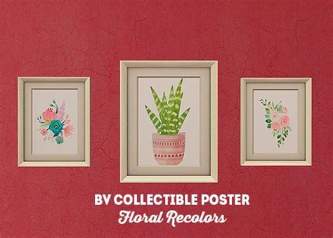Ts2 Bv Collectible Poster Floral Recolors 🌺 Recolor Floral Poster