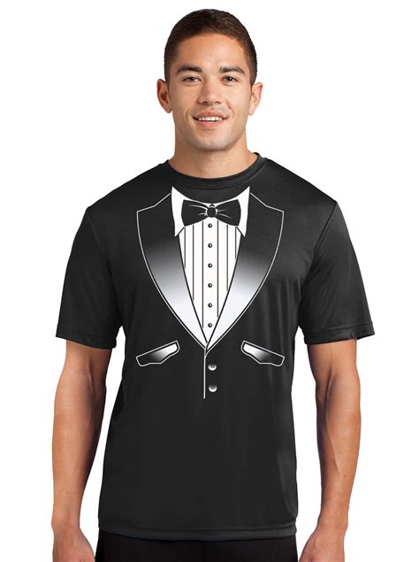 Performance Tuxedo T Shirt Loose Athletic Dry Fit Material Shop Men