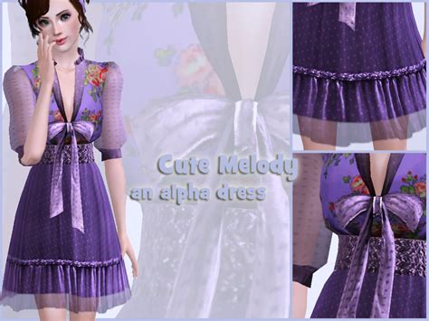 The Sims Resource Cute Melody An Alpha Dress