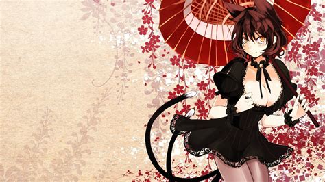 Download Wallpaper 1920x1080 Anime Girl Dress Black