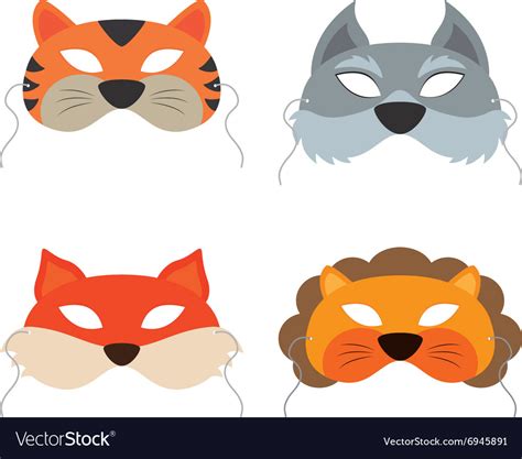 Animals Mask Royalty Free Vector Image Vectorstock