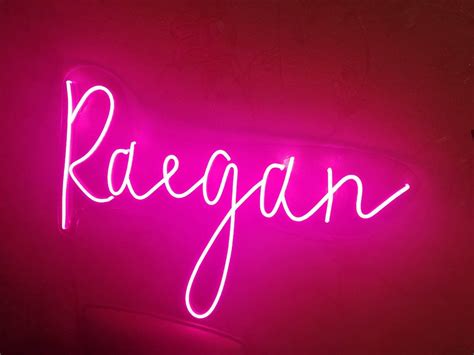Custom Name Neon Sign Bedroom Personalized Light Up Name Etsy