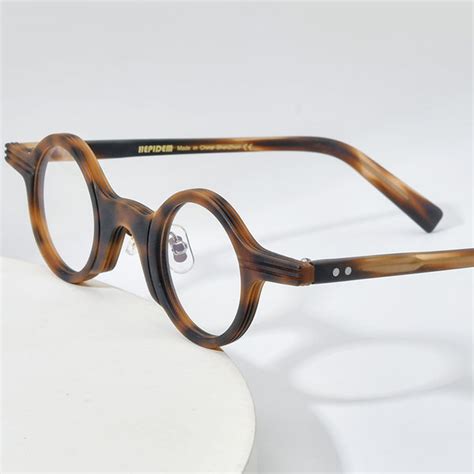 hepidem acetate glasses frame men retro vintage small round eyeglasses spectacles eyewear 9208
