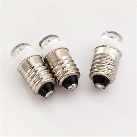 E10 Led Flashlight Bulb 3v 45v 6v Dc 05w Miniature E10 Screw Base Led