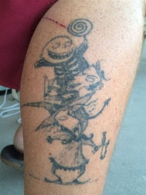 Take jack from the nightmare before christmas. that bag of bones has been a fan favorite for decades now. 1994 Prolly the first of it kind. | Nightmare before christmas tattoo, Christmas tattoo ...