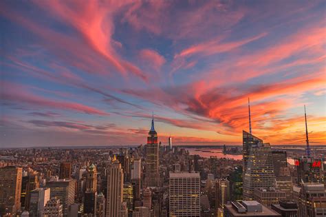 New York City Skyline Sunset Josie Loves