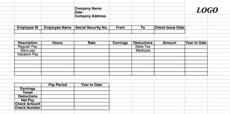 Excel Paycheck Template Database