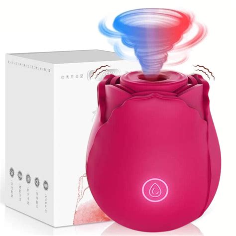 Clit G Spot Rose Vibrator Oral Sucking Thrusting Dildo Sex Toys For