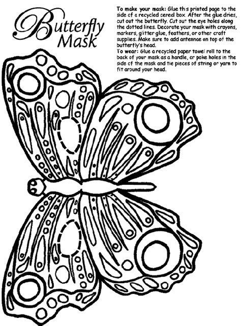 butterfly mask coloring page crayolacom