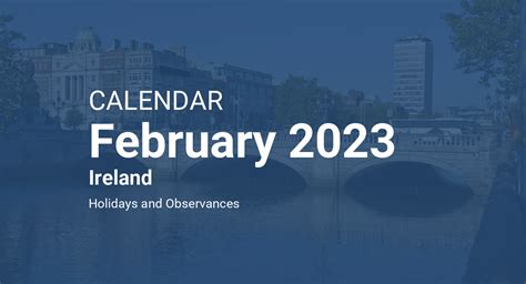 February 2023 Calendar Ireland