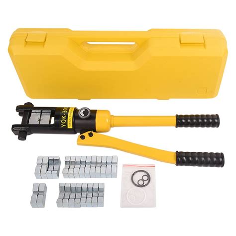 16 Ton Hydraulic Wire Crimper Crimping Tool Battery Cable Lug Terminal 13 Dies Ebay