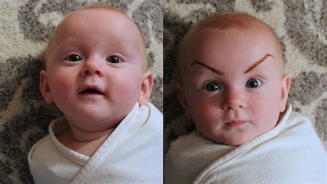 10 Pictures Of Babies With Eyebrows Drawn On