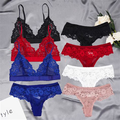 Купить Женские интимные отношения Sexy Lace Bra Brief Set Lingerie Set Women Underwear