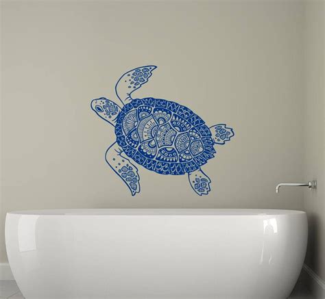 Turtle Wall Decal Tortoise Vinyl Sticker Decals Tortoiseshell Etsy