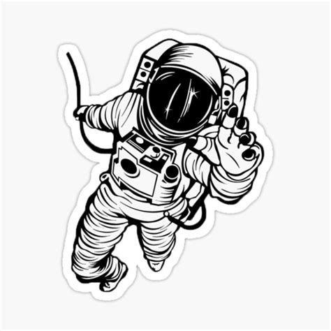 Astronaut In The Space Sticker By Shapar7 Redbubble