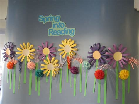 Spring Into Reading Bulletin Board Except We Dont Have A Real