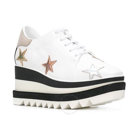 Stella Mccartney White Elyse Star Platforms Shoes Brand Size 39 Us