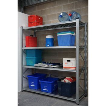 Shop for storage containers in storage & organization. Metalsistem - Heavy Duty Shelving Kit - 4 Shelves ...