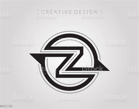 Abstract Circle Letter Z Icon Design Template Initial Z Mark Vector Stock Illustration