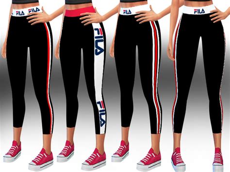 The Sims Resource Fila Athletic And Casual Leggings