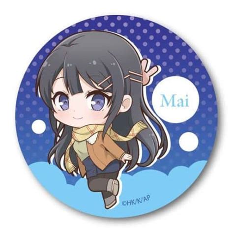 Badge Pins Victor Character Sakurajima Mai Pukashu Metal Badge