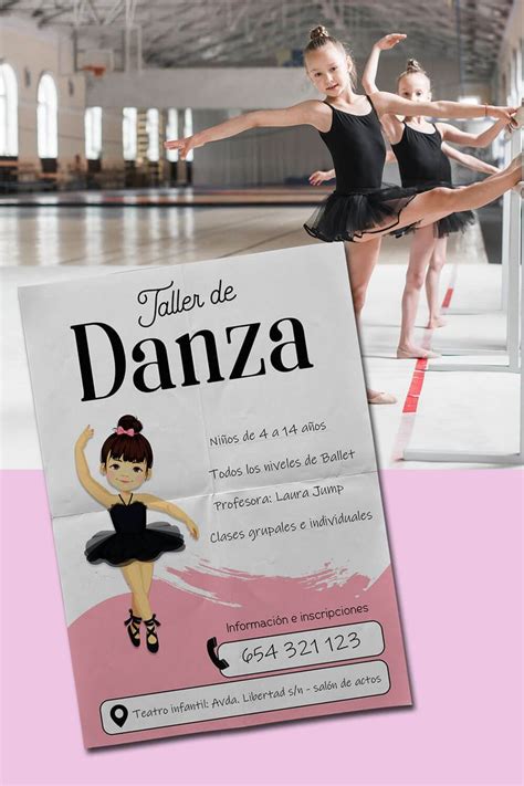 Cartel Taller De Danza Para Niños 👯 Danza Clases De Ballet Escuelas