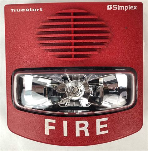 Simplex CMTV WRF Multi Tone Multi Candela Horn Strobe Red Smoke Detectors Fire Alarms