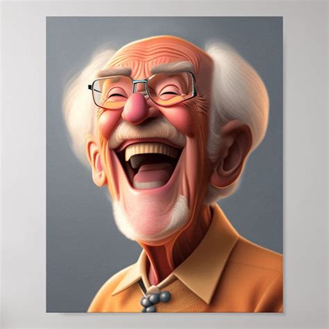 Old Man Laughing Poster Zazzle Old Man Face Happy Old Man Man