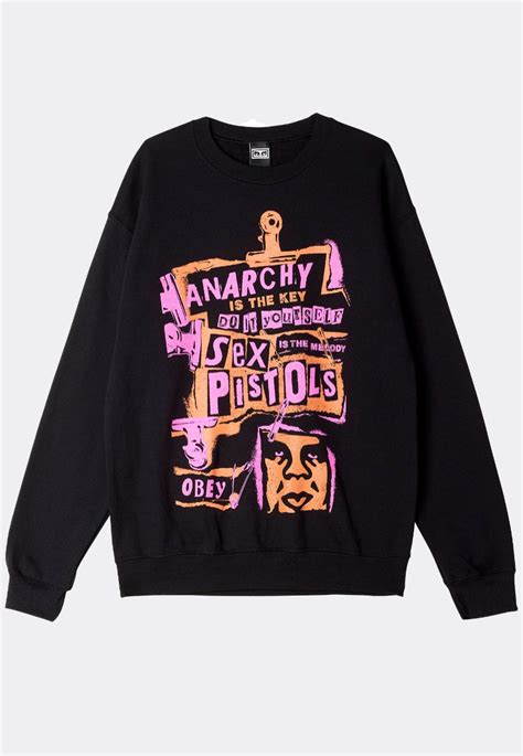 Obey X Sex Pistols Anarchy Black Sweater Impericon En