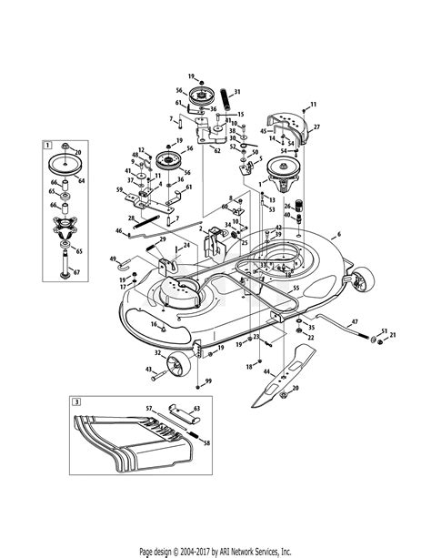 Mtd 13ax795t004 2011 Parts Diagram For Mower Deck 46 Inch