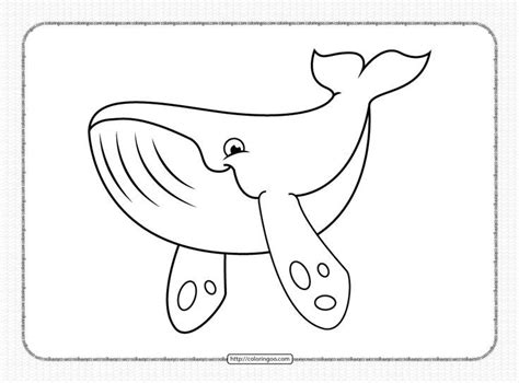 Printable Cute Whale Pdf Coloring Pages | Coloring pages, Cute whales