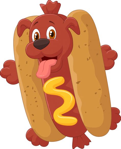 Hot Dog Cartoon Character Vector Premium Download